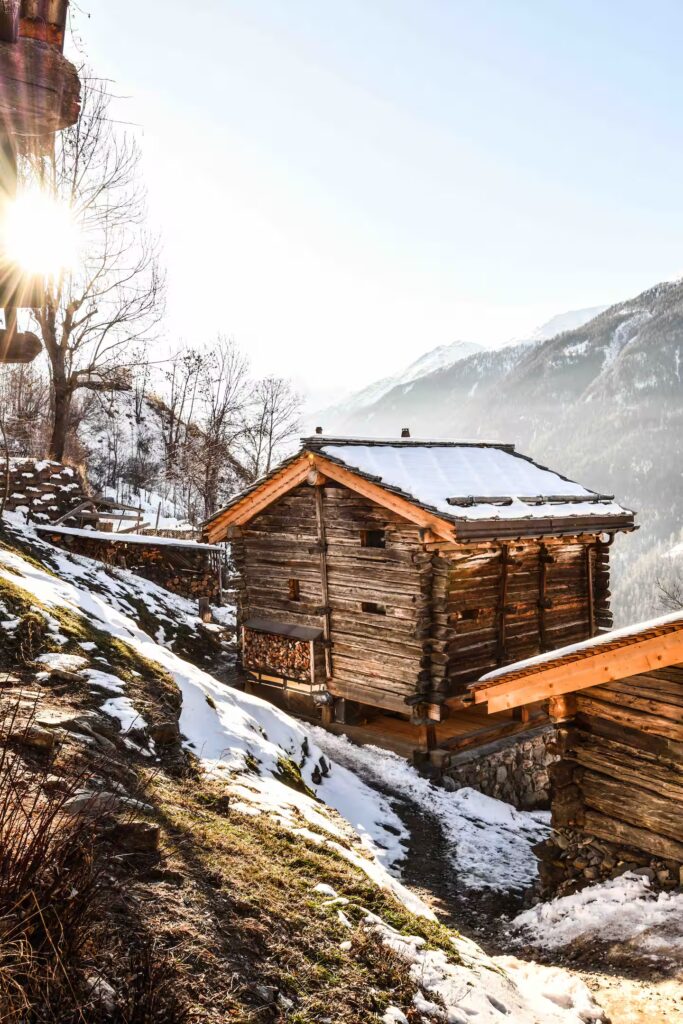 Le Raccard de Louise in the winter sun